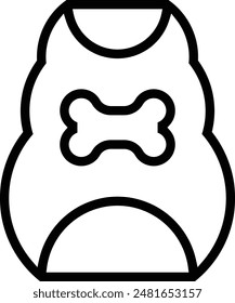 icono de comida. Diseño de estilo lineal delgado aislado sobre fondo blanco