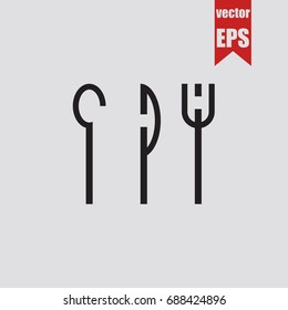 Food icon in trendy isolated on grey background.Vector illustration.