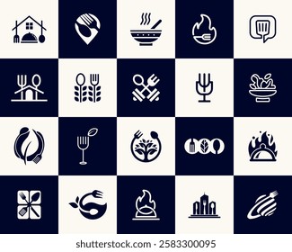 food icon vector collection flat style