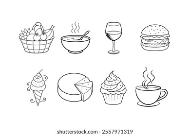 Food Icon Vector Design for Restaurant and Culinary Branding.
