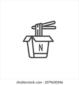 Food - icon vector icon. Editable stroke. Linear style sign for use web design and mobile apps, logo. Symbol illustration. Pixel vector graphics - Vector