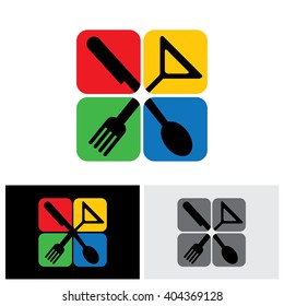 food icon vector in eps 10 format and alse represents restaurant logo, eatery icon, eatery logo, etc