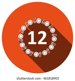 Food Icon, vector, icon flat