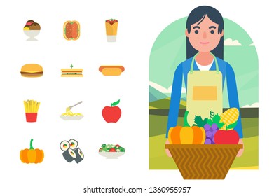 food icon vector graphics