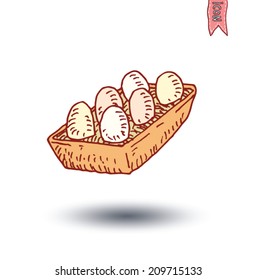  Food icon, vector illustration. 