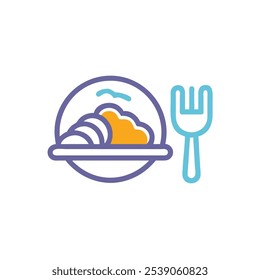 food icon vector illustration style