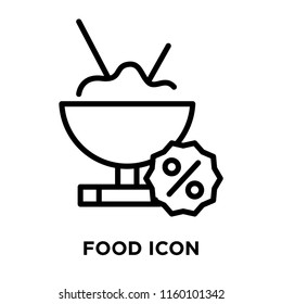 Food icon vector isolated on white background, Food transparent sign , line symbol or linear element design in outline style