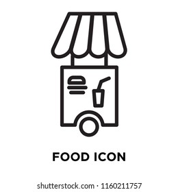 Food icon vector isolated on white background, Food transparent sign , linear symbol and stroke design elements in outline style