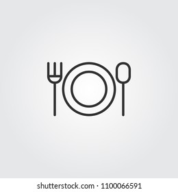 food icon vector line