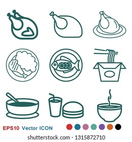 Food icon vector for logo design, illustration, vector sign symbol