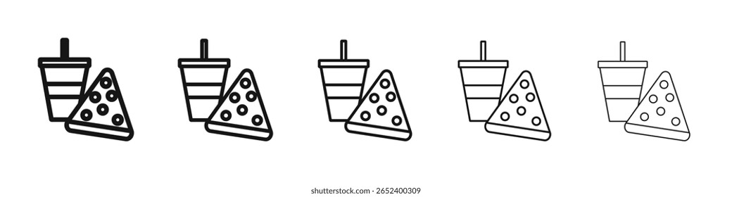 Signo de ilustración de conjunto de Vector de icono de comida