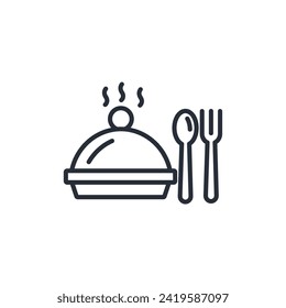 Food icon. vector.Editable stroke.linear style sign for use web design,logo.Symbol illustration.