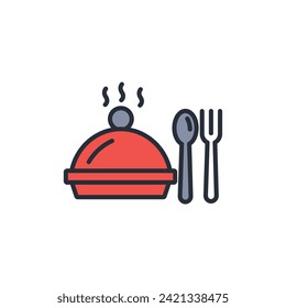 Food icon. vector.Editable stroke.linear style sign for use web design,logo.Symbol illustration.