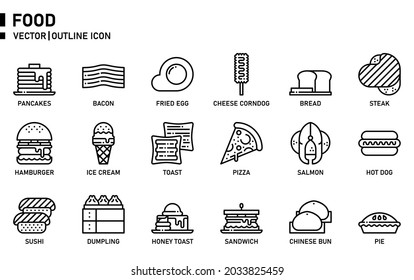 Icono de comida para sitio web, aplicación, impresión, documento, diseño de afiches, etc.