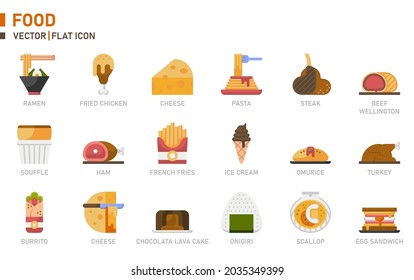 Food icon for website, application, printing, document, poster design, etc.