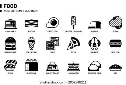 Food icon for website, application, printing, document, poster design, etc.