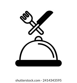 food icon with white background vector stock illustration