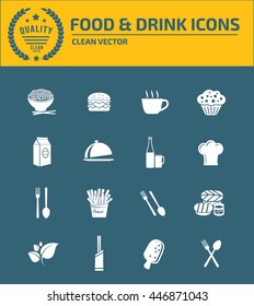 Food icon,drink icon set,vector