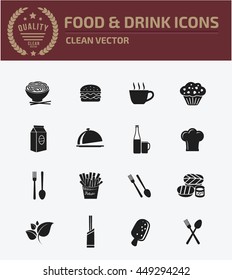 Food icon,drink icon set,vector