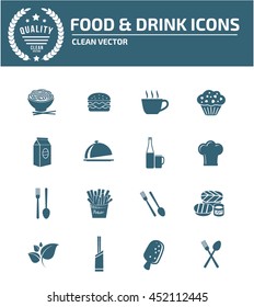 Food icon,drink icon set,vector