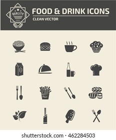 Food icon,drink icon set,vector