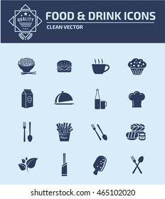 Food icon,drink icon set,vector