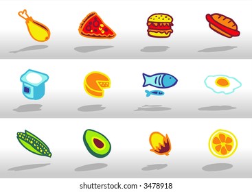 Food icons 1 - others of same series : http://www.shutterstock.com/lightboxes.mhtml?lightbox_id=499021