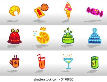 Food icons 2 - others of same series : http://www.shutterstock.com/lightboxes.mhtml?lightbox_id=499021