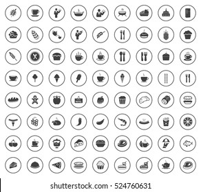 Food Icons Stock Vector (Royalty Free) 524760631 | Shutterstock