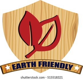 Food icons against wood plaque of leaves