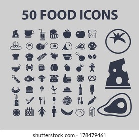 iconos de alimentos - conjunto grande, vector