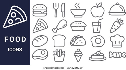 Food Icons Collection: Tasty, Delicious, and Mouth-Watering Food Items