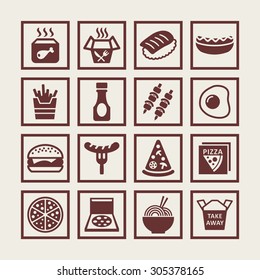 Food icons for delivery