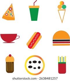 Food icons Design photo eps