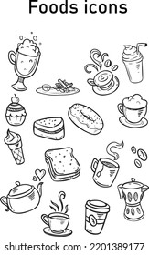 Food icons with eps 10