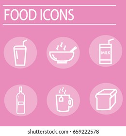  food icons in flat design