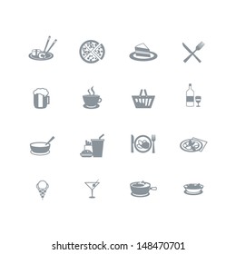 Food icons - flat style
