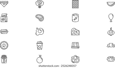 Food icons High-Quality Vector Icons Collection with Editable Stroke. Ideal for Professional and Creative Projects.