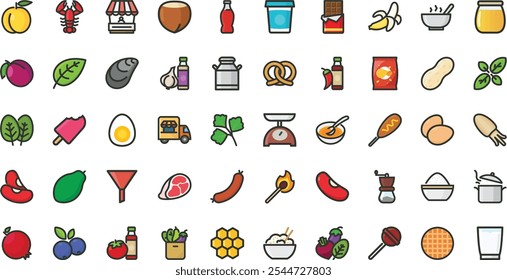 Food icons High-Quality Vector Icons Collection with Editable Stroke. Ideal for Professional and Creative Projects.