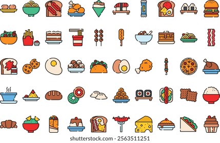 Food icons High-Quality Vector Icons Collection with Editable Stroke. Ideal for Professional and Creative Projects.