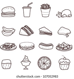 food icons - interface, icons, buttons and restaurant