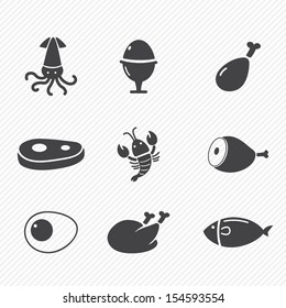 food icons isolated on white background