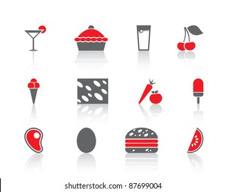 food icons and logo