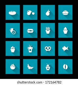 Food Icons   ( Long Shadow ) 