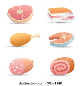 Food icons (meat). Part 2