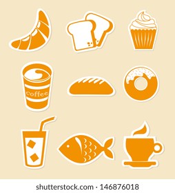 food icons over pink background vector illustration 