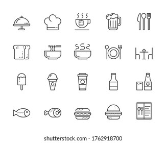 food icons . pixel perfect vector illustration