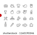 Food Icons - Set 1 of 2 // Red Point Series - Vector line icons for your digital or print projects.