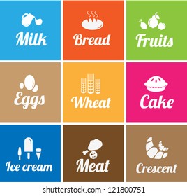 food icons set 2  ( color)