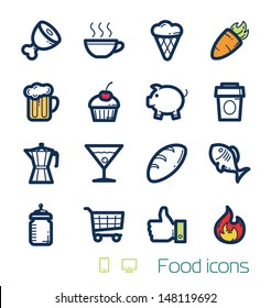 Food icons set